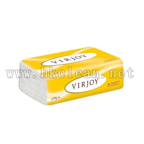 3000張"VIRJOY"黃色軟包面紙巾