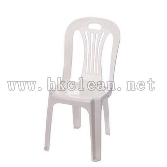白色膠椅(無扶手)